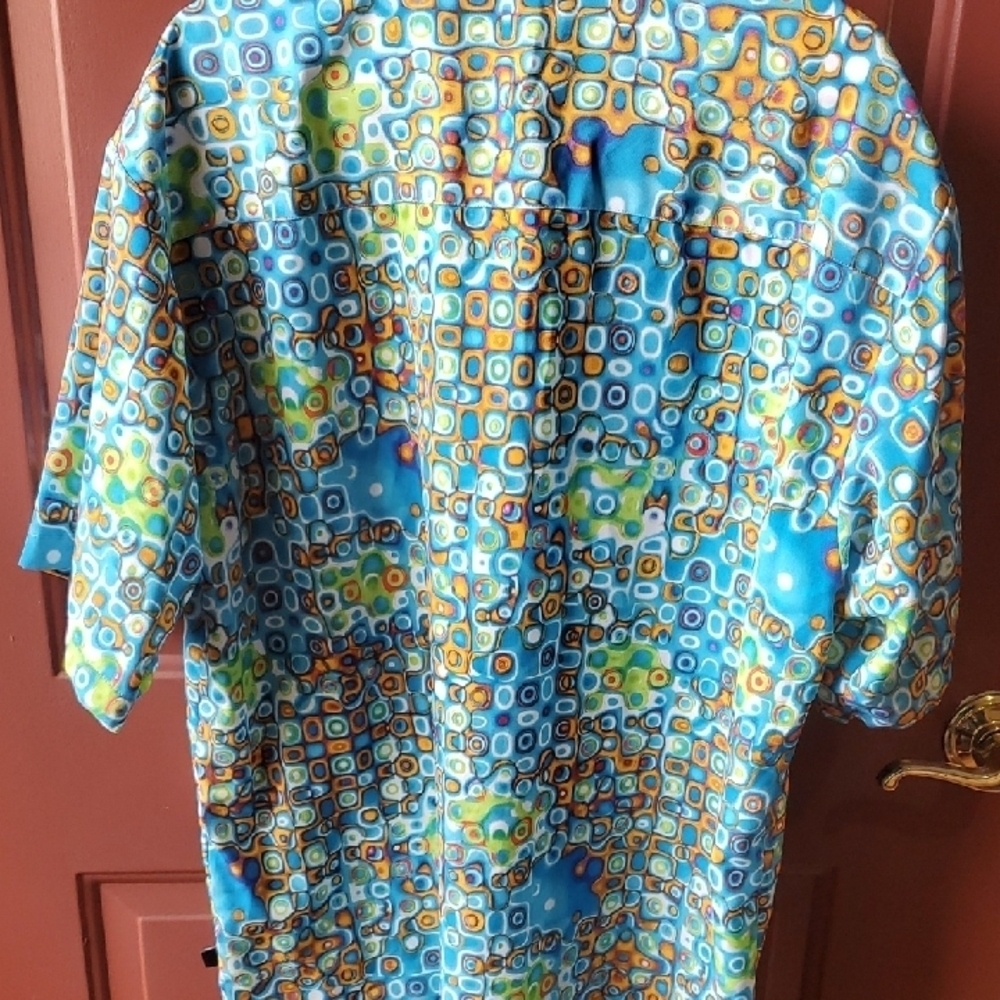 Silver POINT Authentic Original Graphic Ss Button Down Shirt XL - Picture 9 of 10